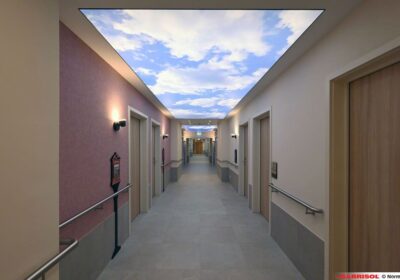 Plafond tendu rétroéclairé - Effet ciel