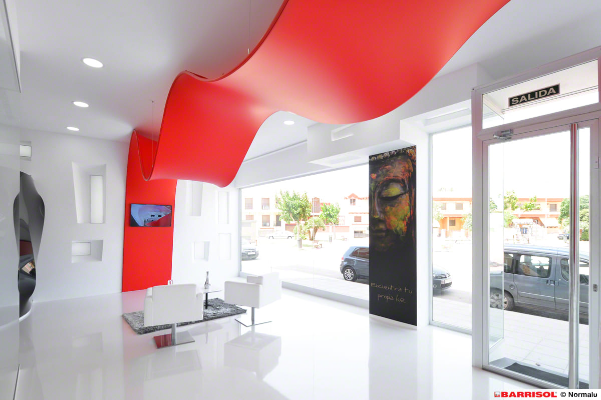 Plafond tendu satiné