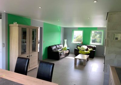 Grand plafond tendu dans un séjour (53 m²)